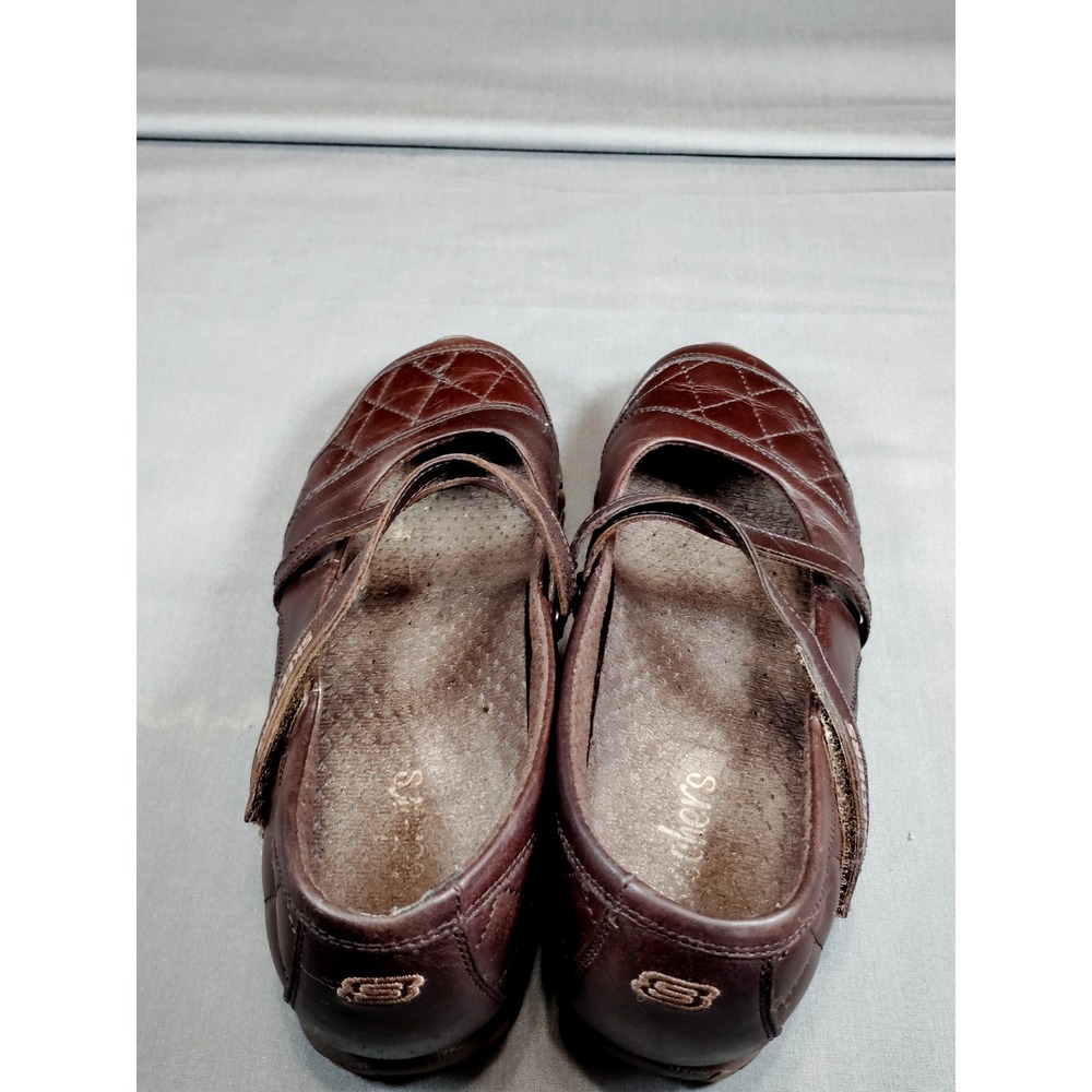 Skechers Brown Quilted Mary Jane Resort Preppy Walking Comfort Shoes Women 7 - Picture 5 of 12